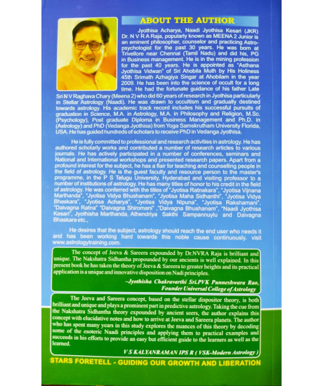 Jeeva and Sareera - Stellar Effects in Astrology | English | Revised Edition | Predictive Techniques Based on Naadi Principles | Jeeva and Sareera - Stellar Effects in Astrology | English | Revised Edition | Predictive Techniques Based on Naadi Principles |